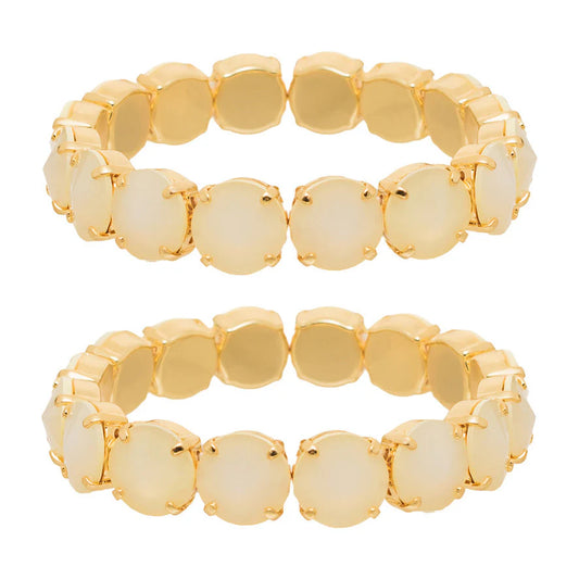 Tova Croatia Stretch Bracelet Ultra Canary White Opal