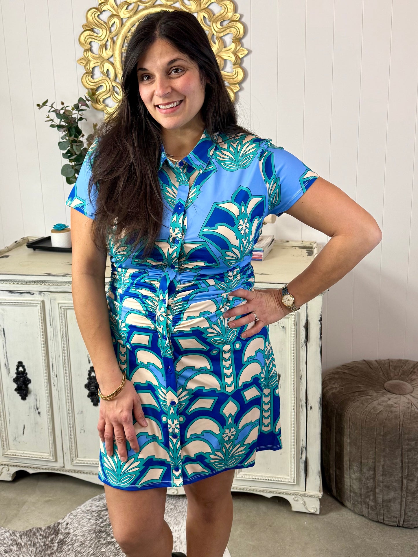 Alden Adair Desert Teal Dayna Dress