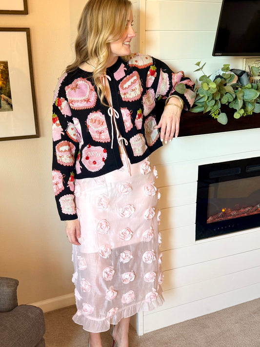 Queen of Sparkles Black Cake & Pastries Sweater