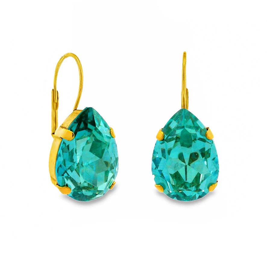 Lumi Hook Earrings Aqua Champagne Tova