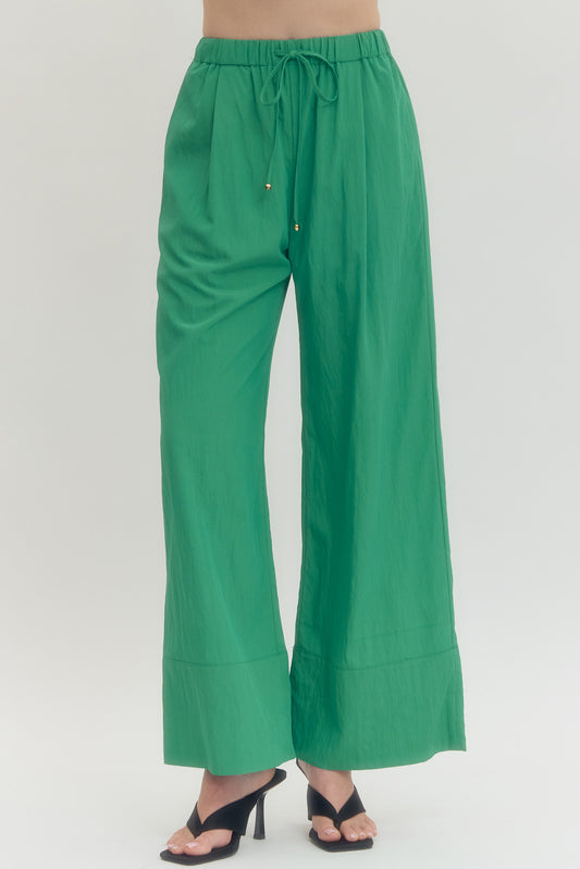 Green Easy Days Wide Leg Pants