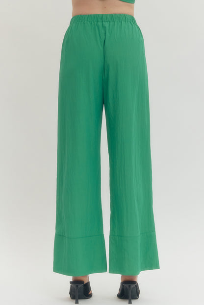 Green Easy Days Wide Leg Pants
