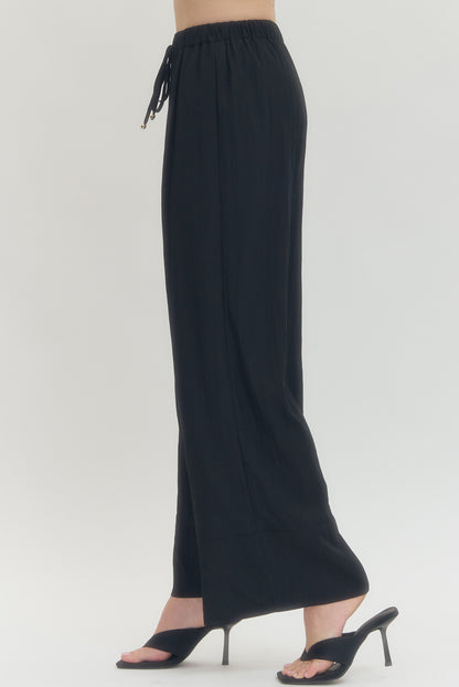 Black Easy Days Wide Leg Pants