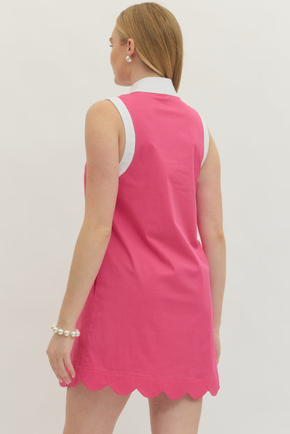 Pretty In Pink Scallop Dress