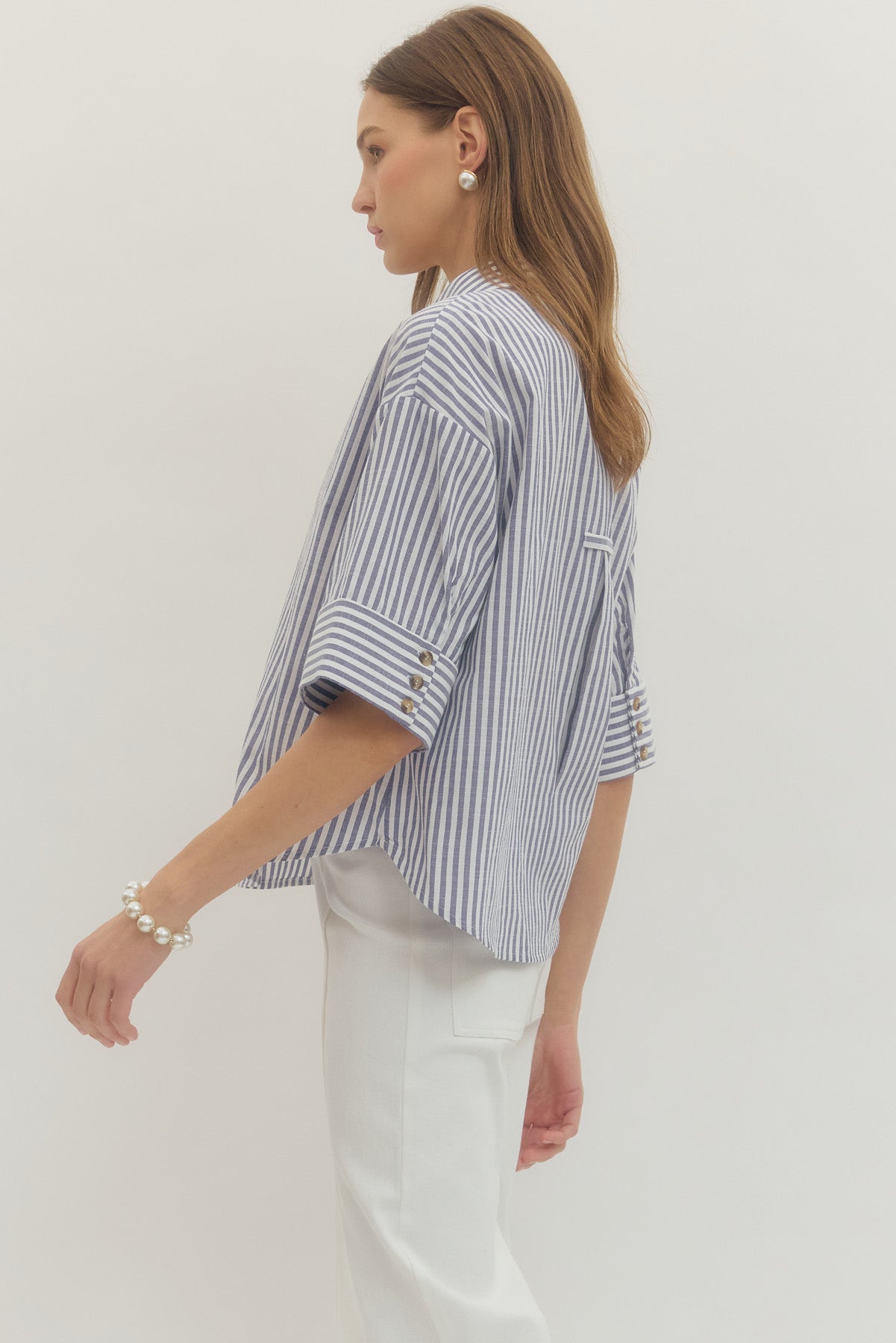 Blue Harbor Stripe Blouse