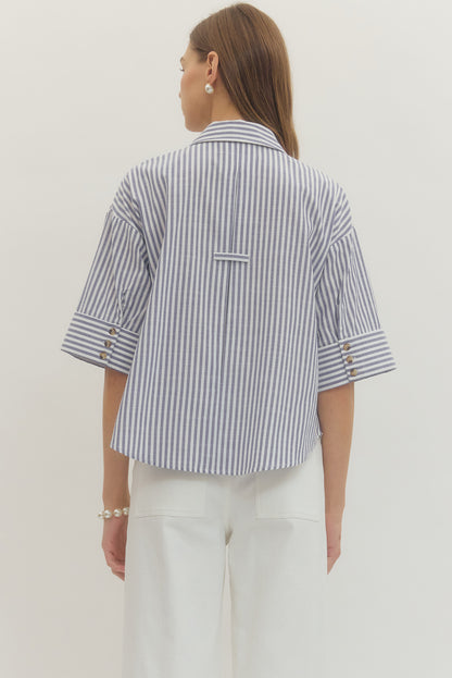 Blue Harbor Stripe Blouse