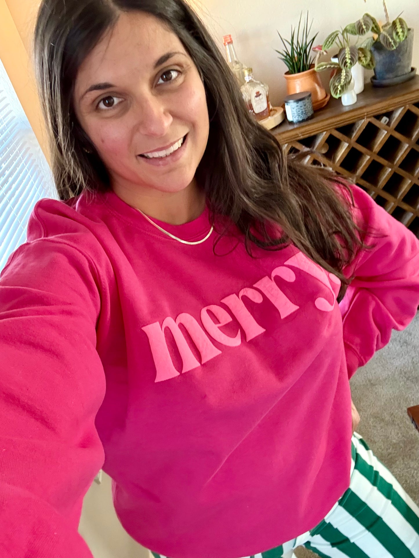 Puffy Merry in Pink Sweatshirt