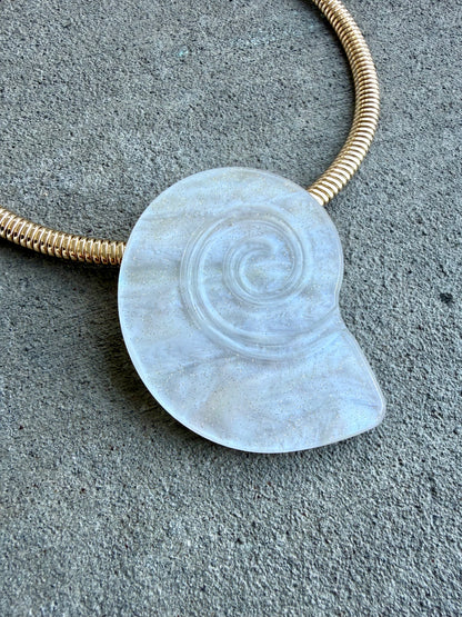 Pearl Shell Coastal Statement Necklace
