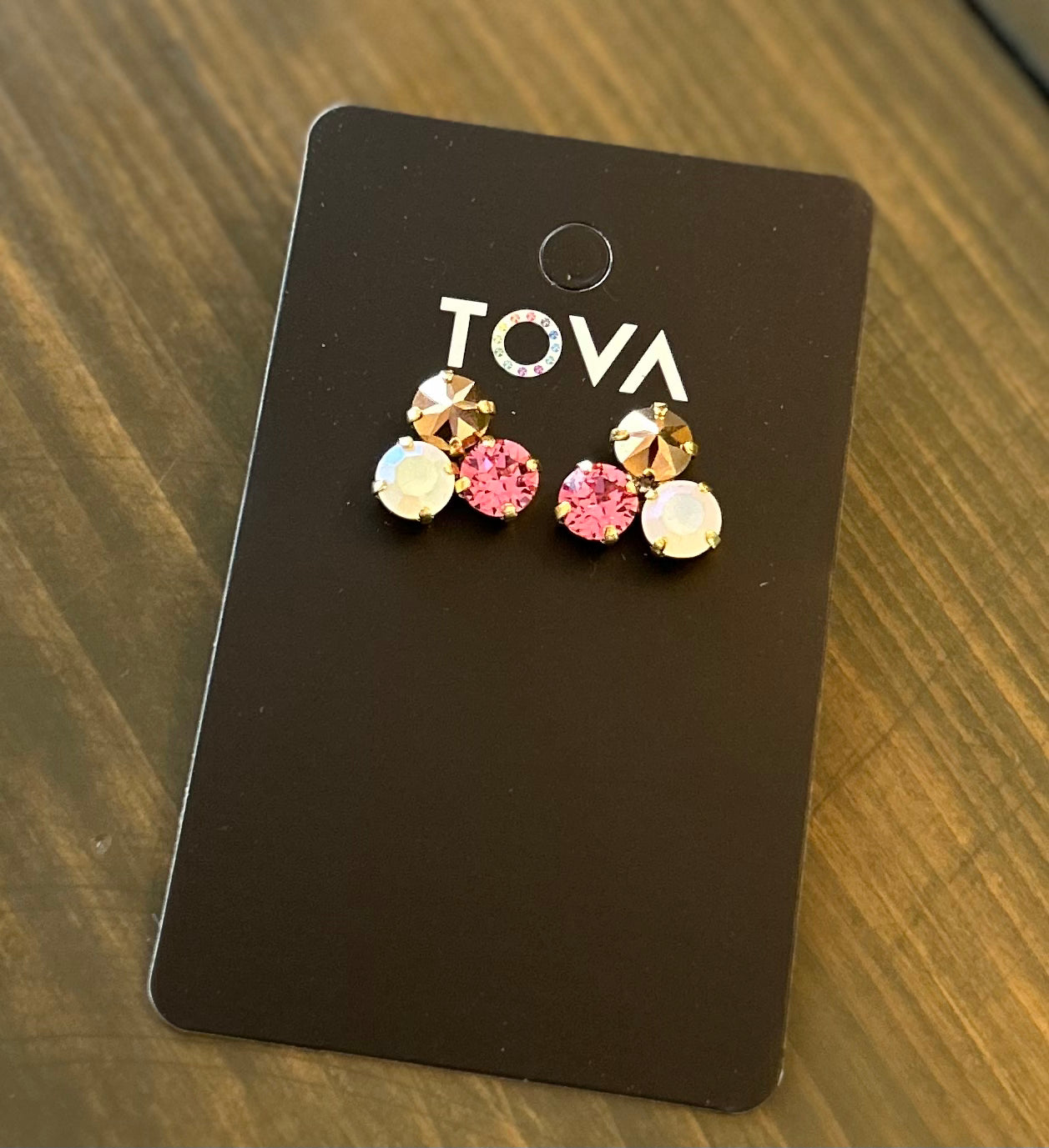 Antique Gold & Pink Ines Earrings Tova