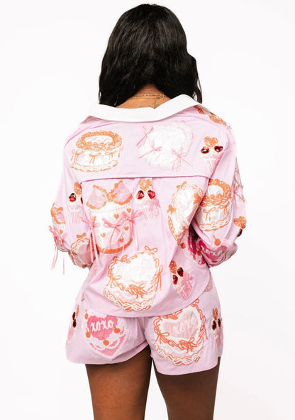 Queen of Sparkles Pink Cakes & Pastries Top