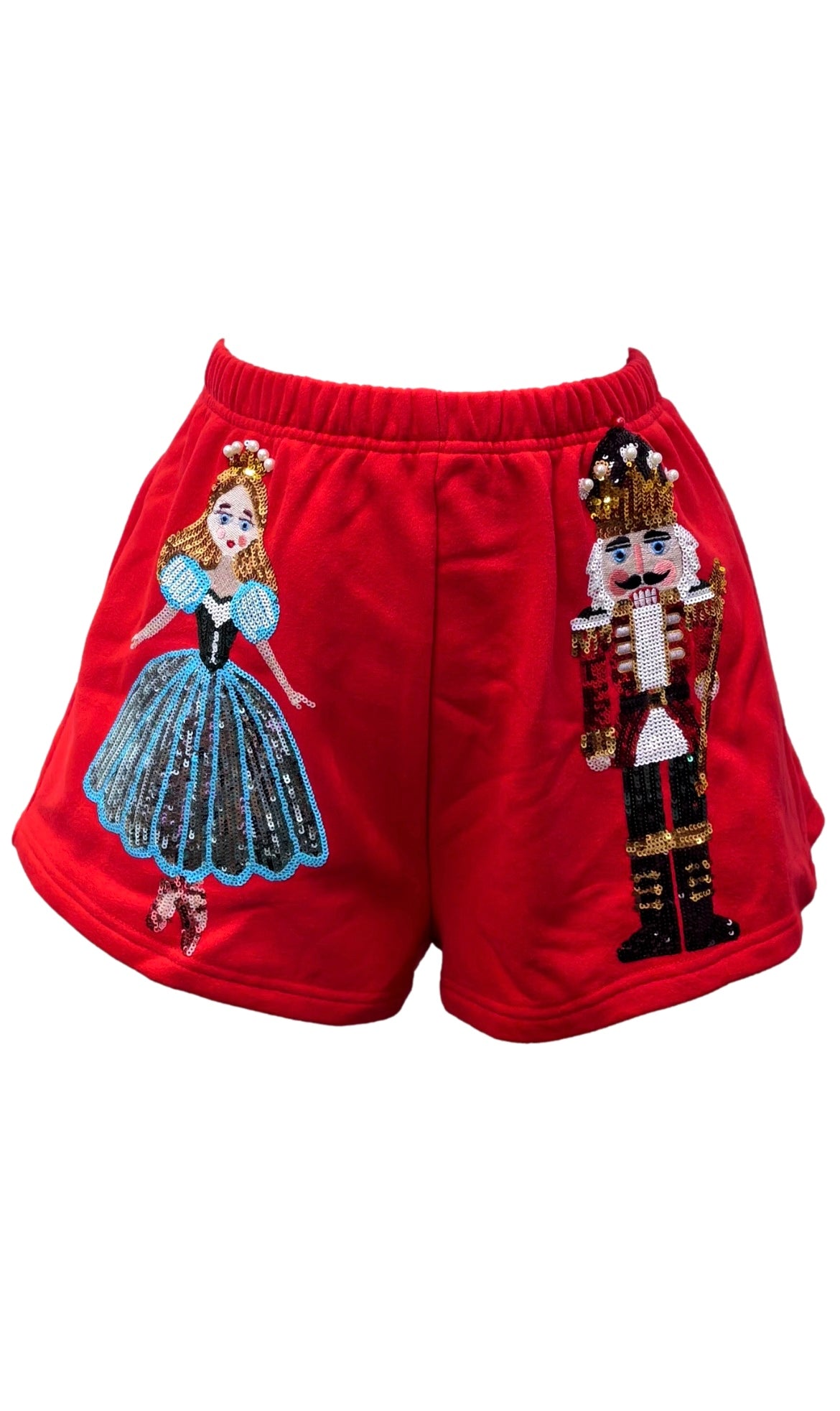 Queen of Sparkles Red Nutcracker Shorts