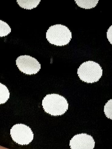 Queen of Sparkles Black & White Polka Dot Knit Skirt