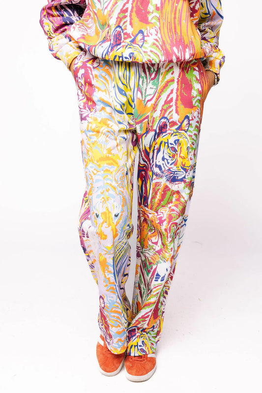 Queen of Sparkles Abstract Tiger Rhinestone Jogger