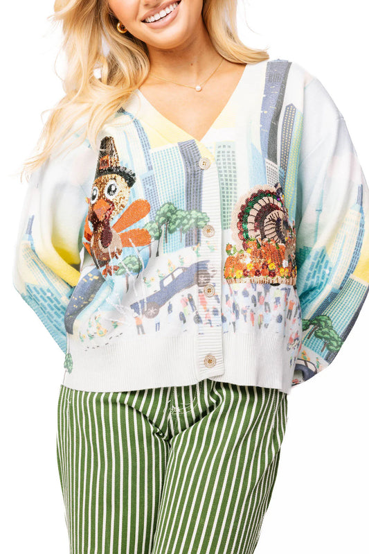 Queen of Sparkles Thanksgiving Parade Cardigan
