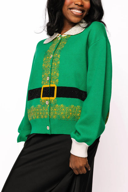 Queen of Sparkles Green Elf Sweater