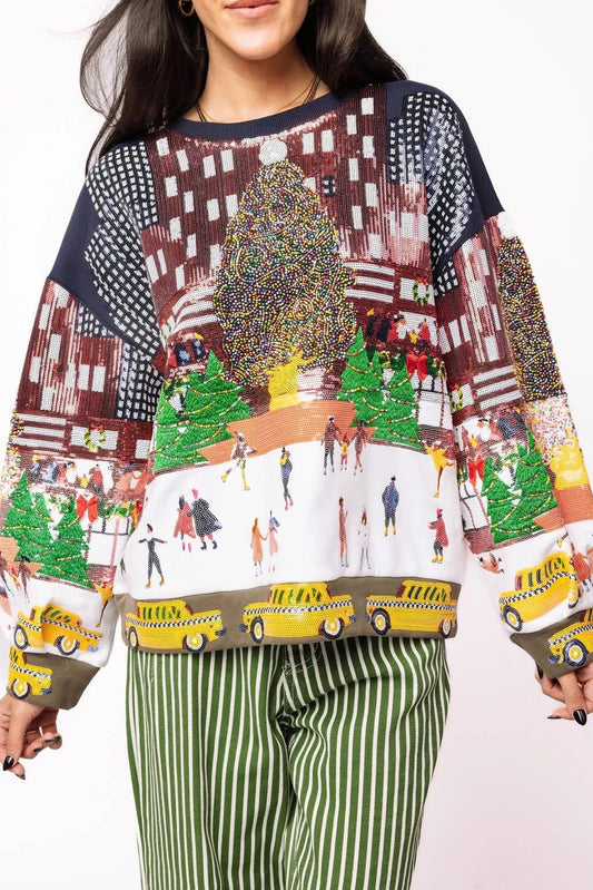 Queen of Sparkles Rockefeller Center Christmas Sweatshirt