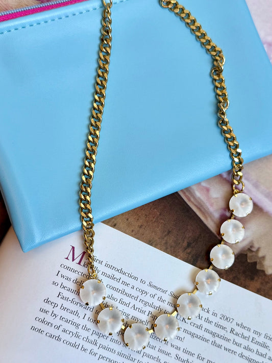 Mini Sophia Necklace White Matte Tova