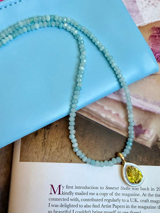 Dakota Necklace Light Blue Tova