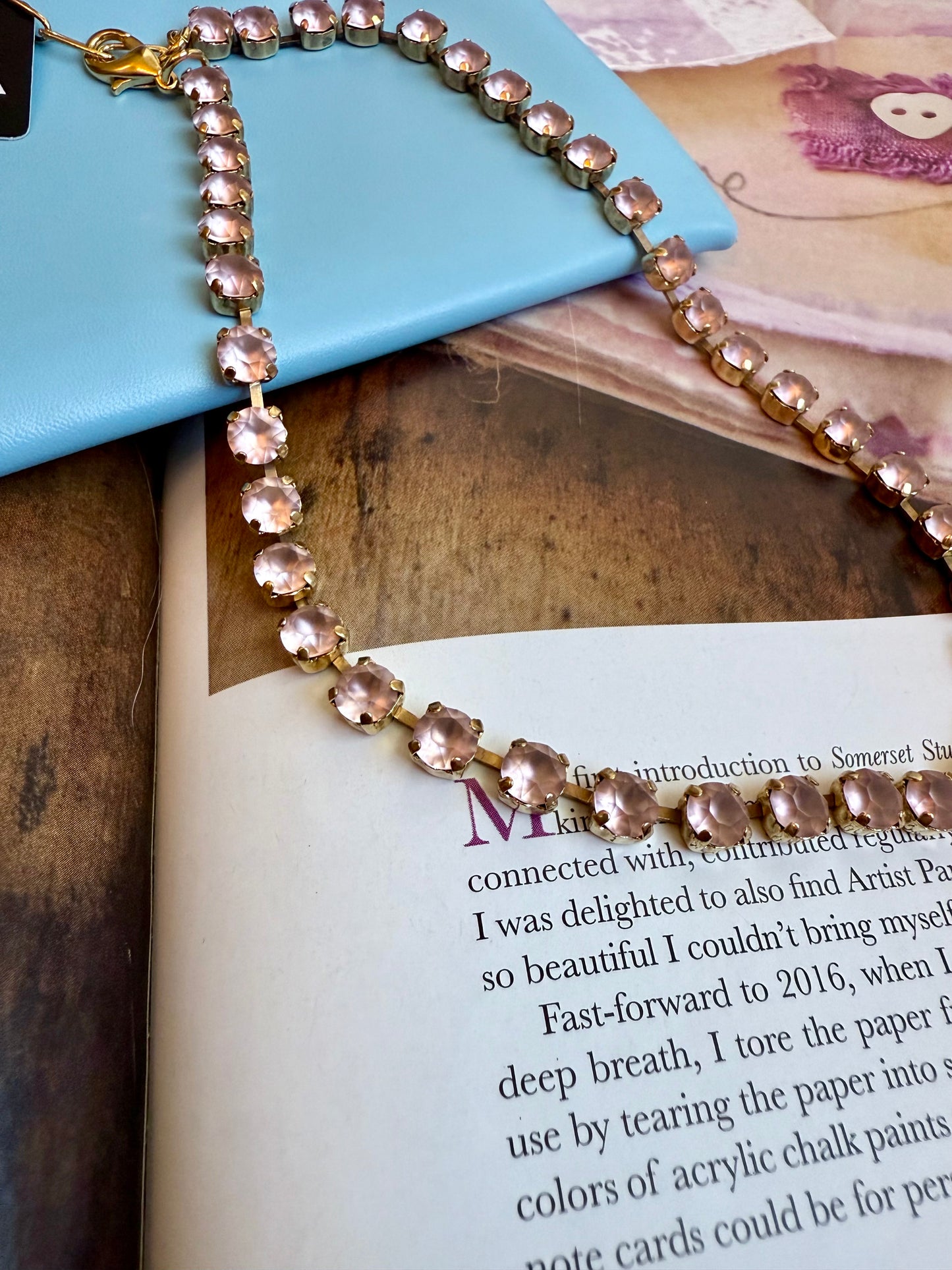 Vintage Rose Matte Sarina Necklace Tova