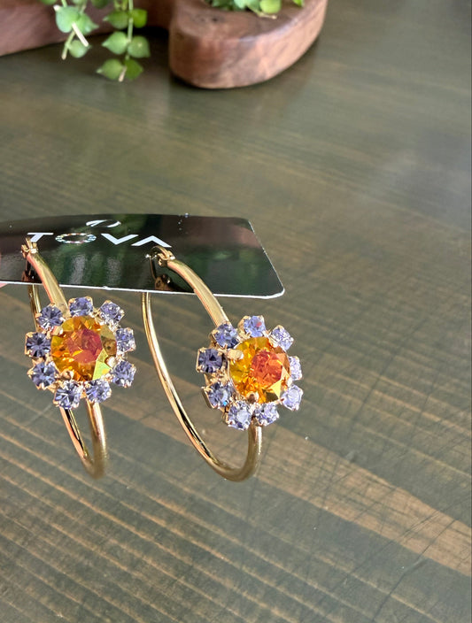 Tova Mini Bianca Hoops in Tanzanite