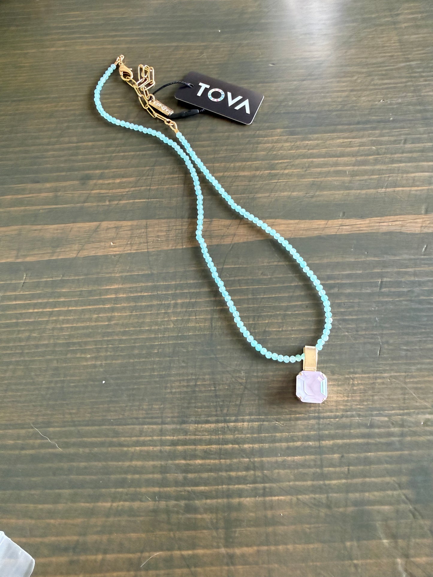 Tova Orla Necklace Unicorn Aqua