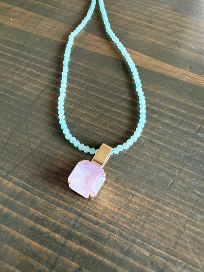 Tova Orla Necklace Unicorn Aqua