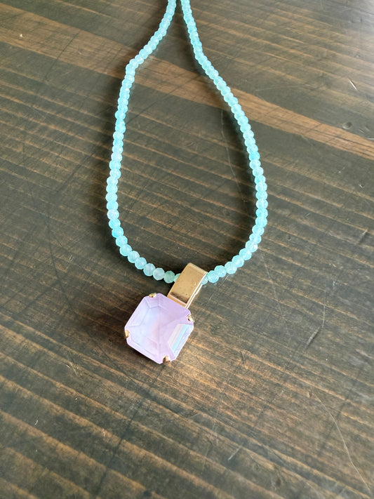 Tova Orla Necklace Unicorn Aqua