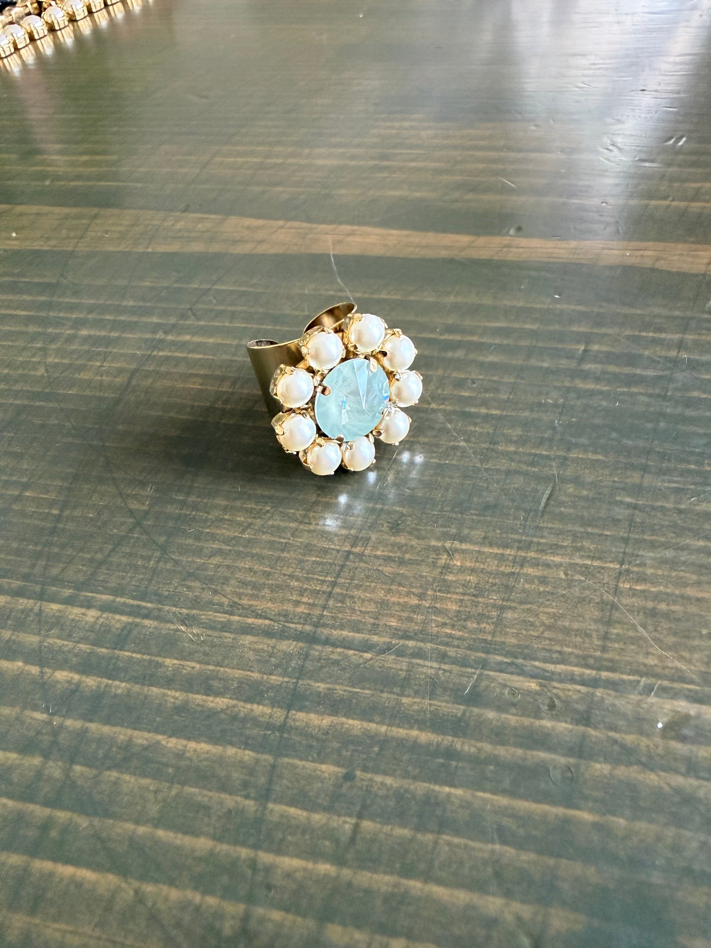 Tova Twiggy Plus Ring Pearls and Agave Ignite
