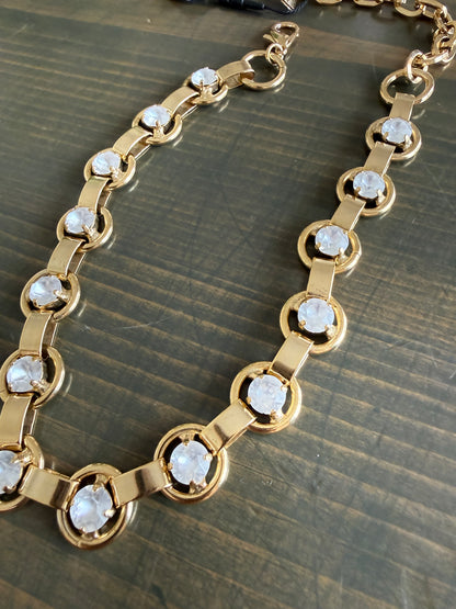 Tova Link Necklace Electric White