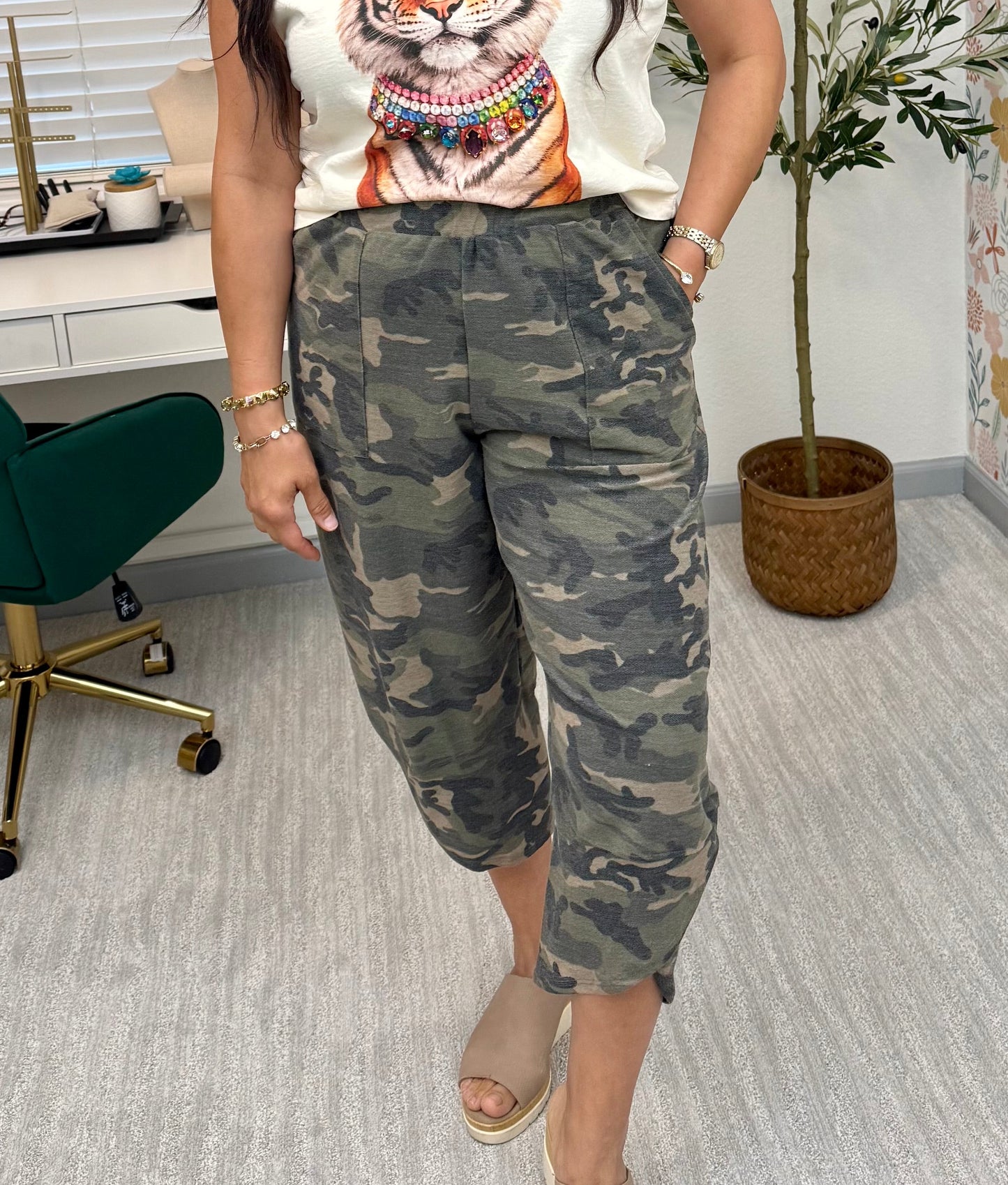 Camo Drawstring Pants