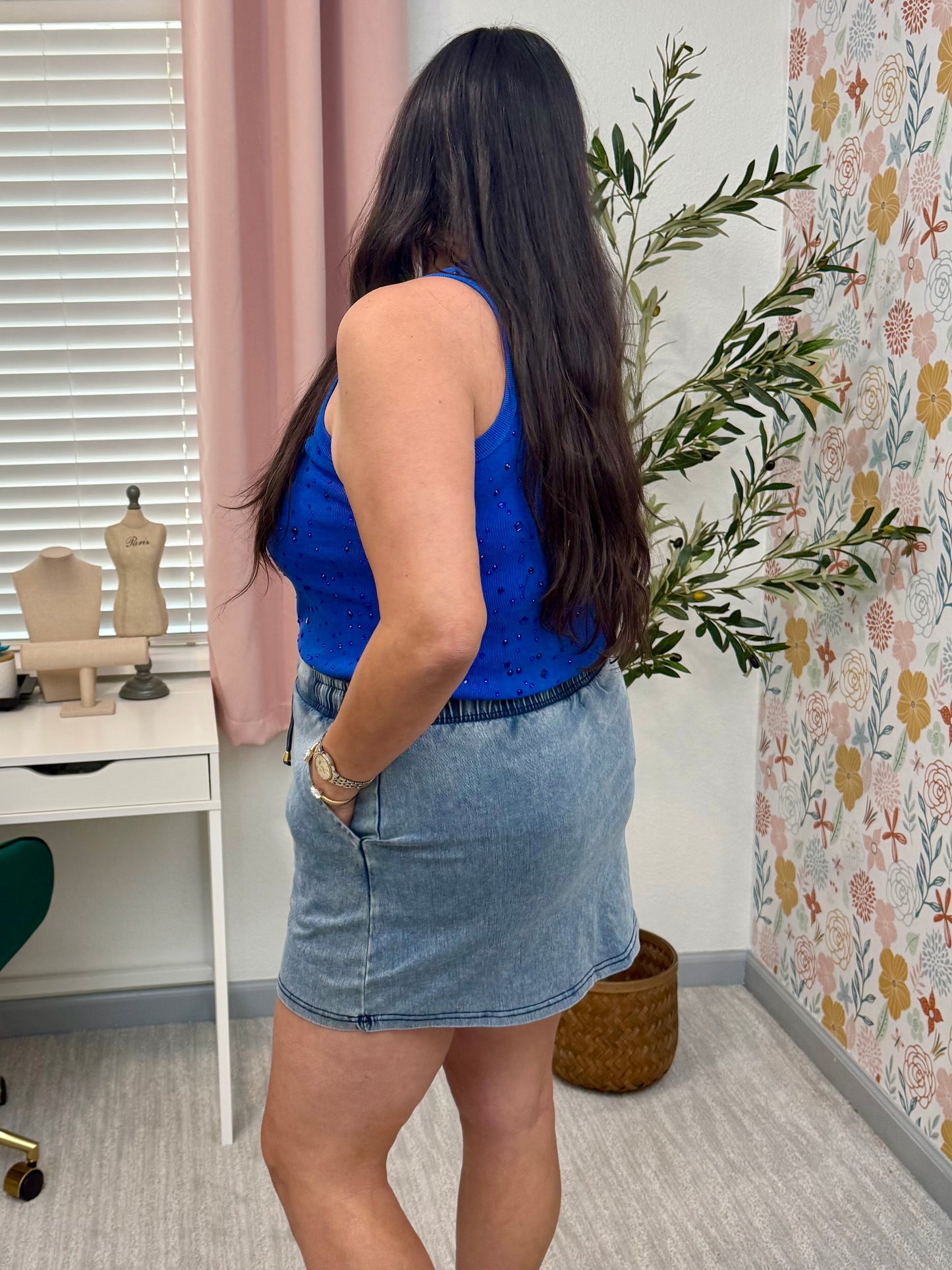 Denim Stretch Essential Skort