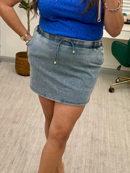 Denim Stretch Essential Skort