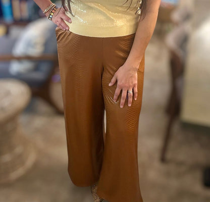 Cora Leather Mamba Pants with Pockets