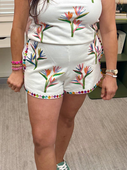 Queen of Sparkles X Denash Bird of Paradise Exclusive Shorts