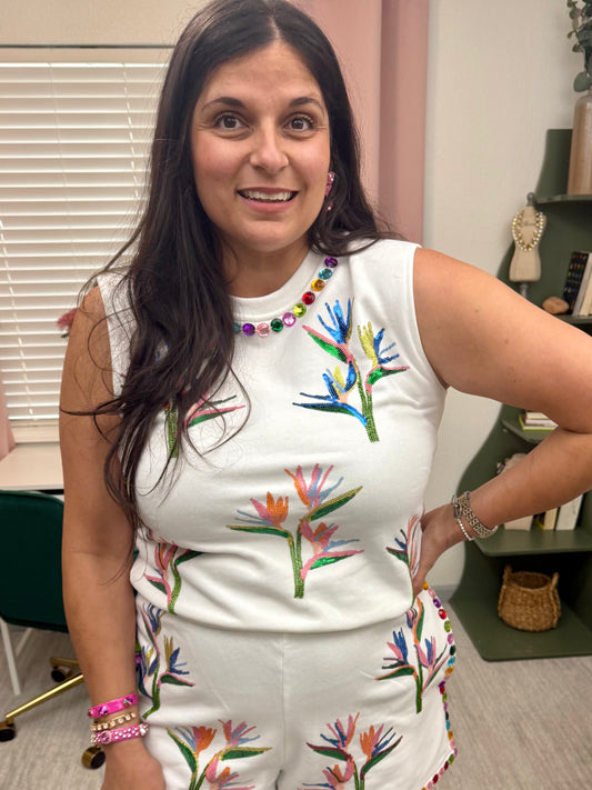 Queen of Sparkles X Denash Bird of Paradise Exclusive Top