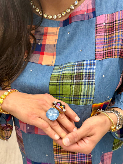 Tova Ava Ring Denim Ignite