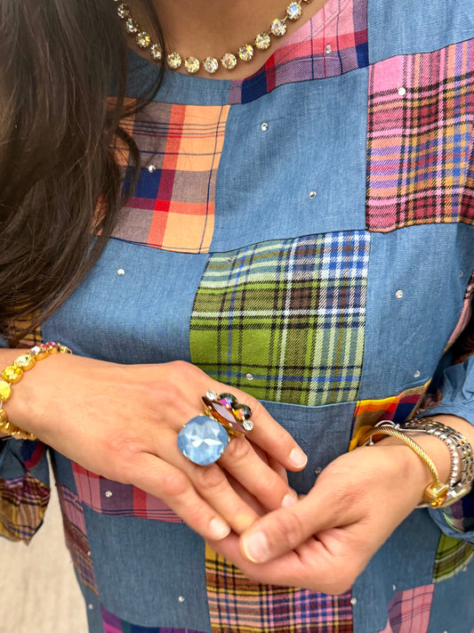Tova Ava Ring Denim Ignite