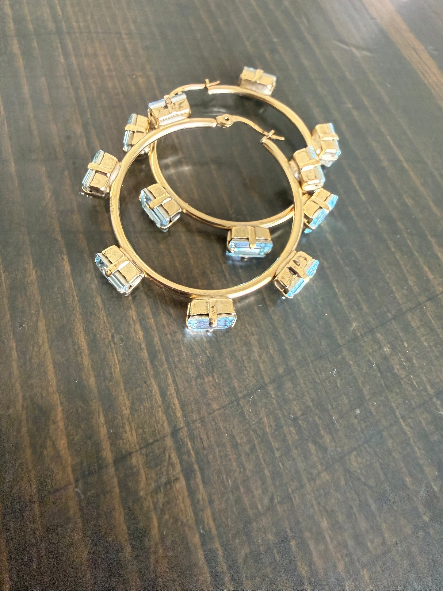 Tova Talia Hoops in Light Azore
