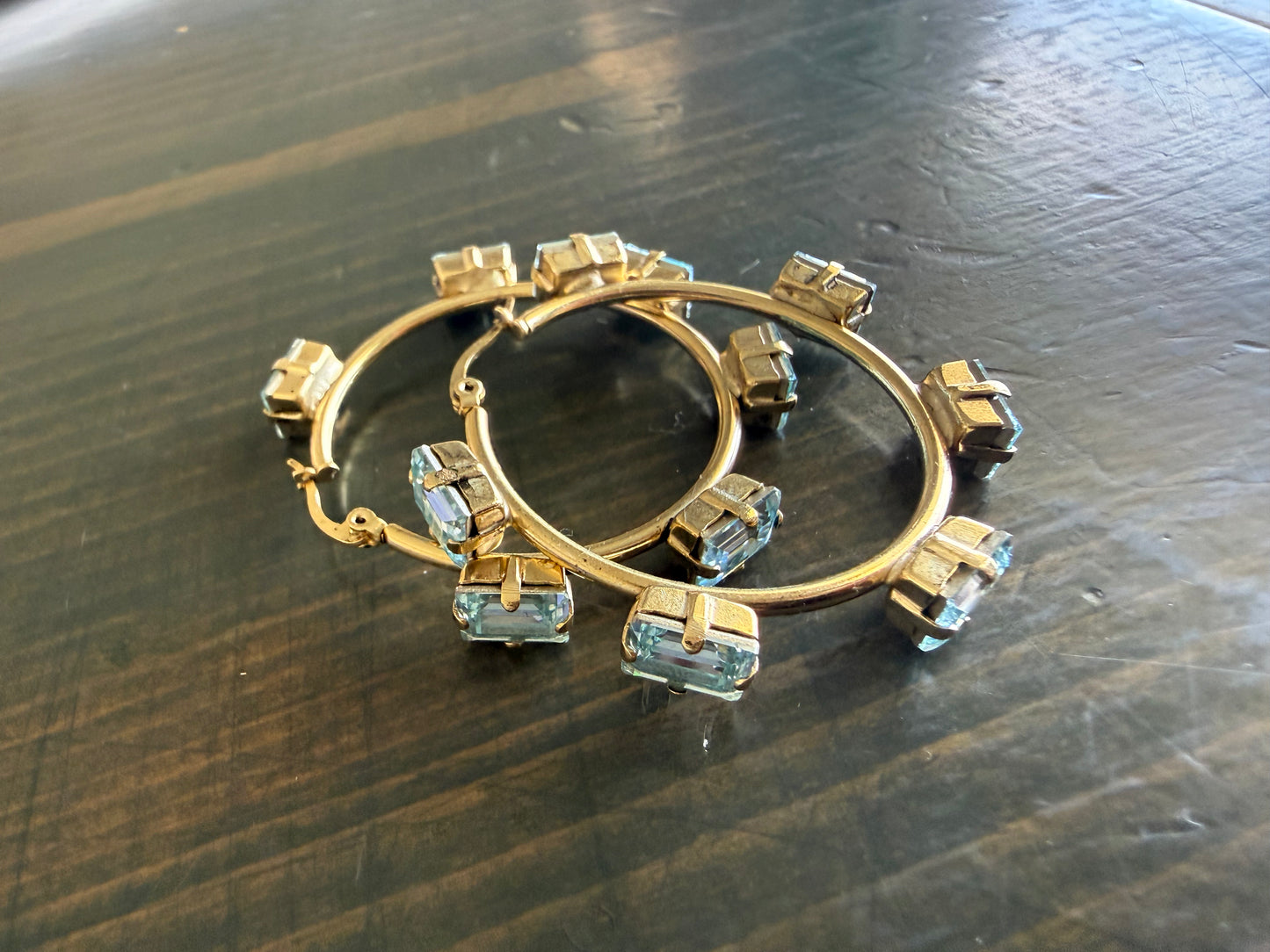 Tova Talia Hoops in Light Azore