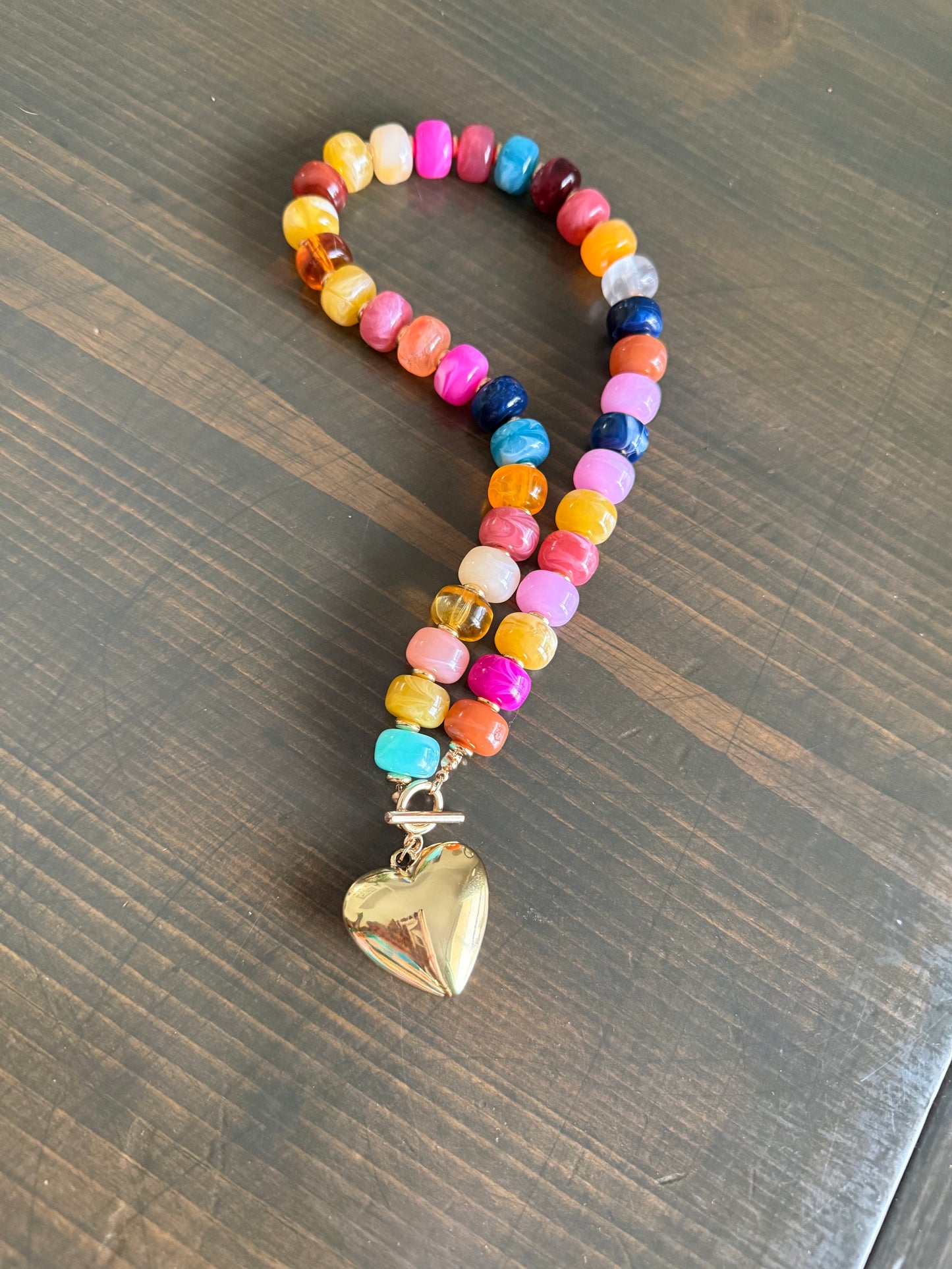 Golden Heart Candy Necklace