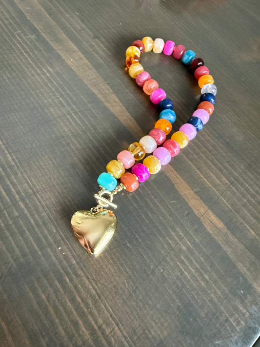 Golden Heart Candy Necklace