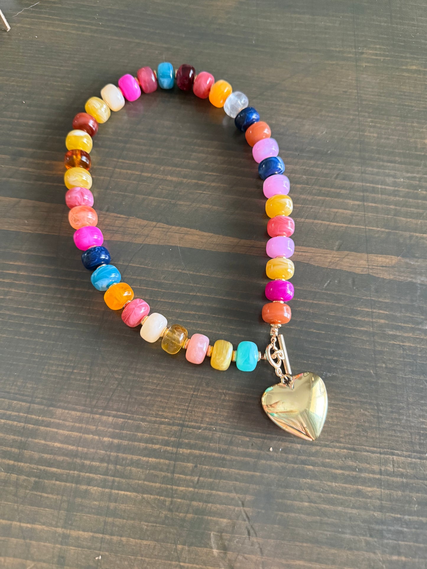Golden Heart Candy Necklace
