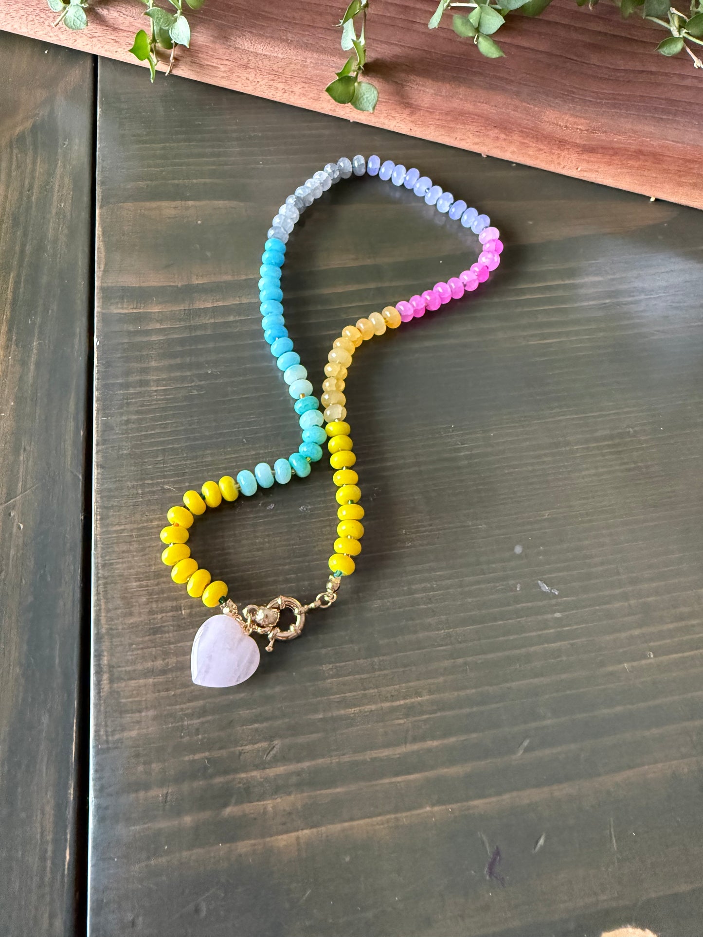 Sunshine Sorbet Heart Necklace