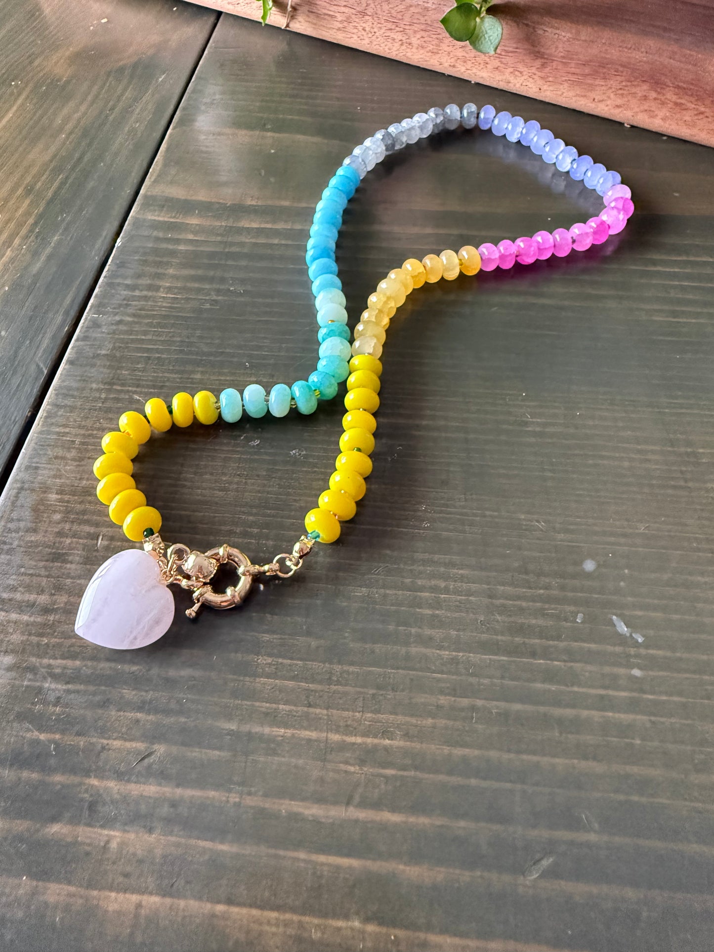 Sunshine Sorbet Heart Necklace