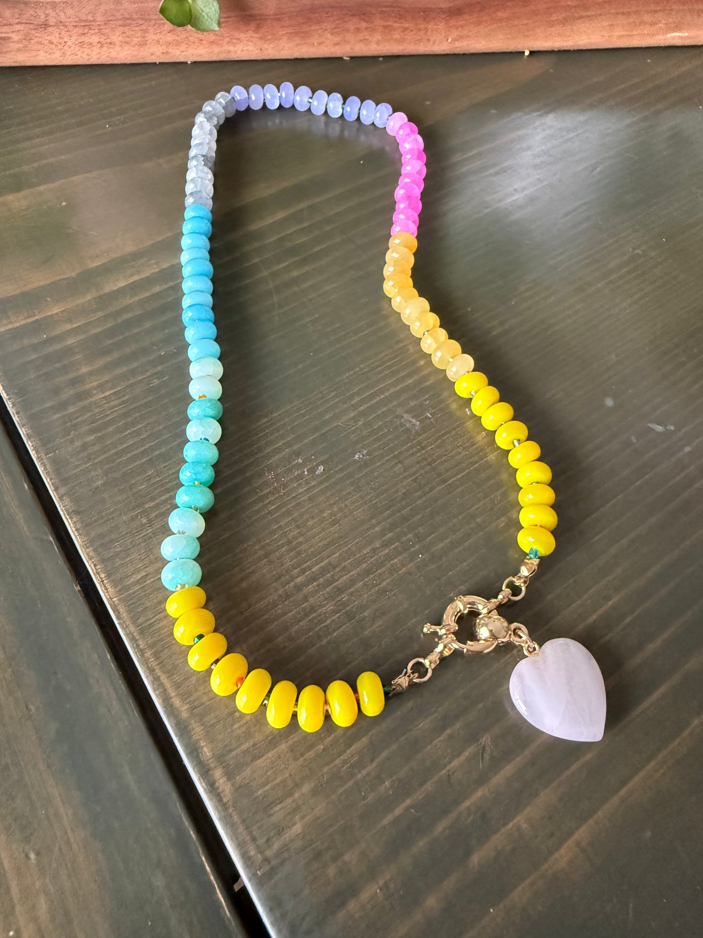 Sunshine Sorbet Heart Necklace