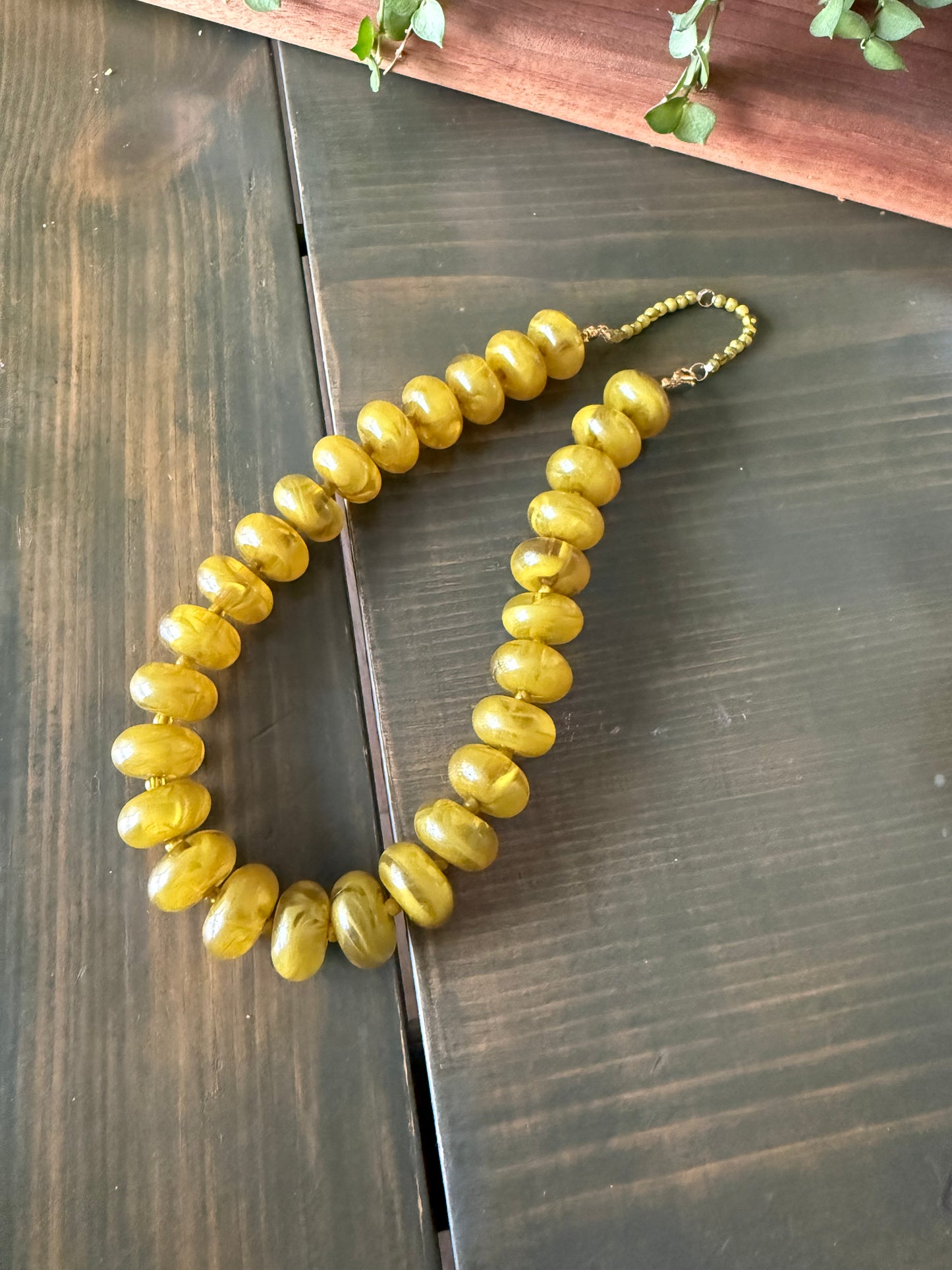 Golden Olive Candy Necklace