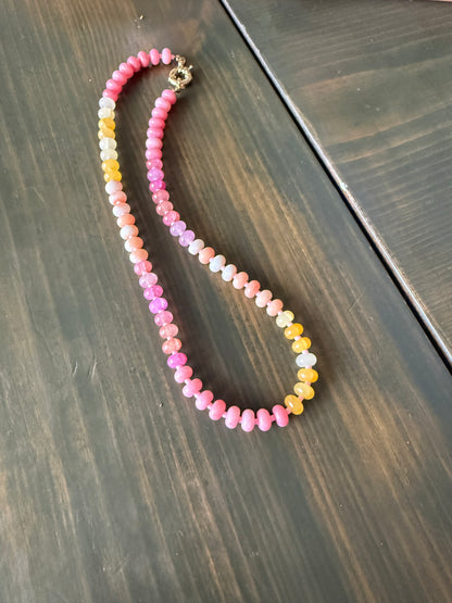 Pink Lemonade Beaded Necklace