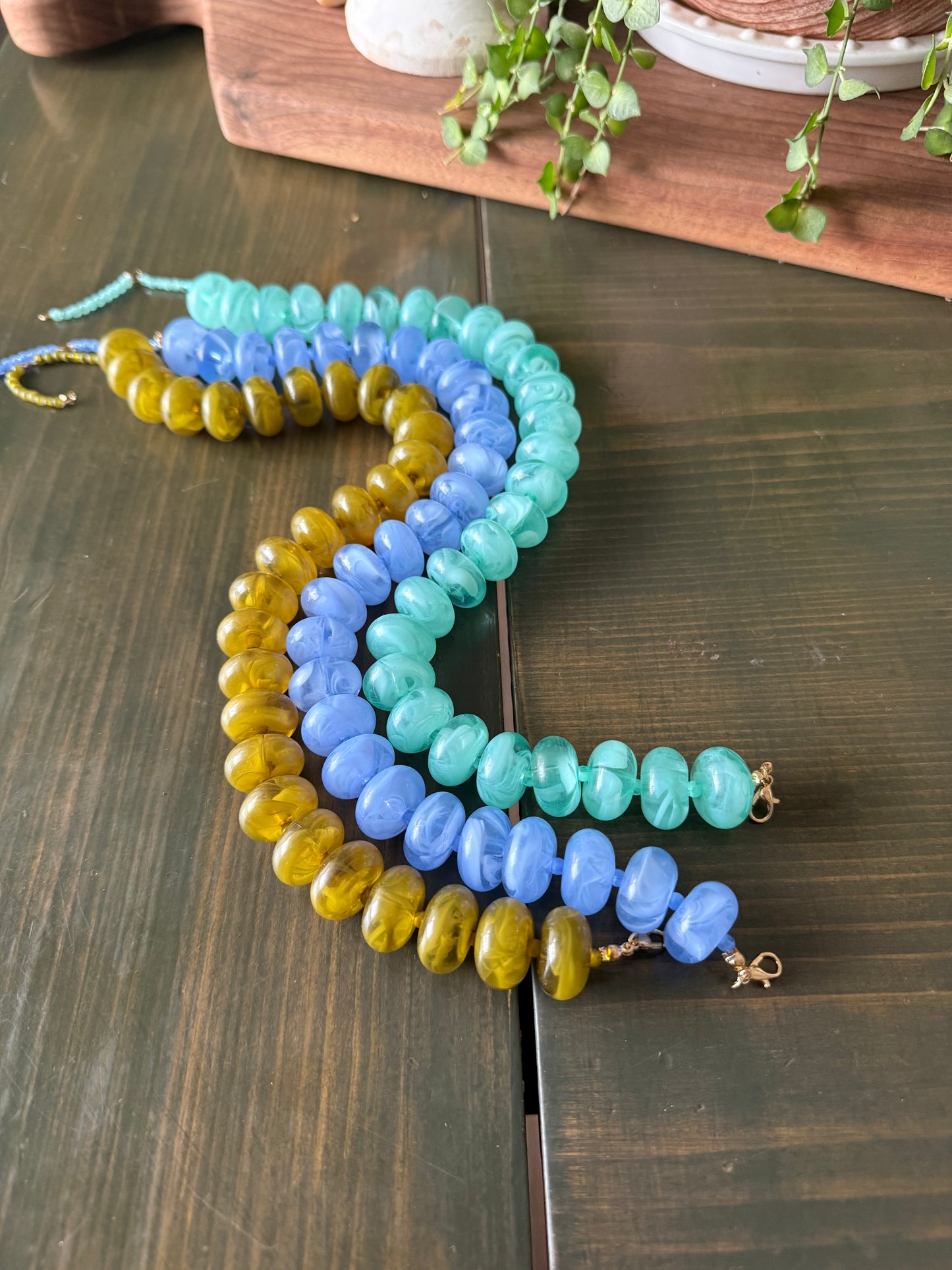 Periwinkle Glow Candy Necklace
