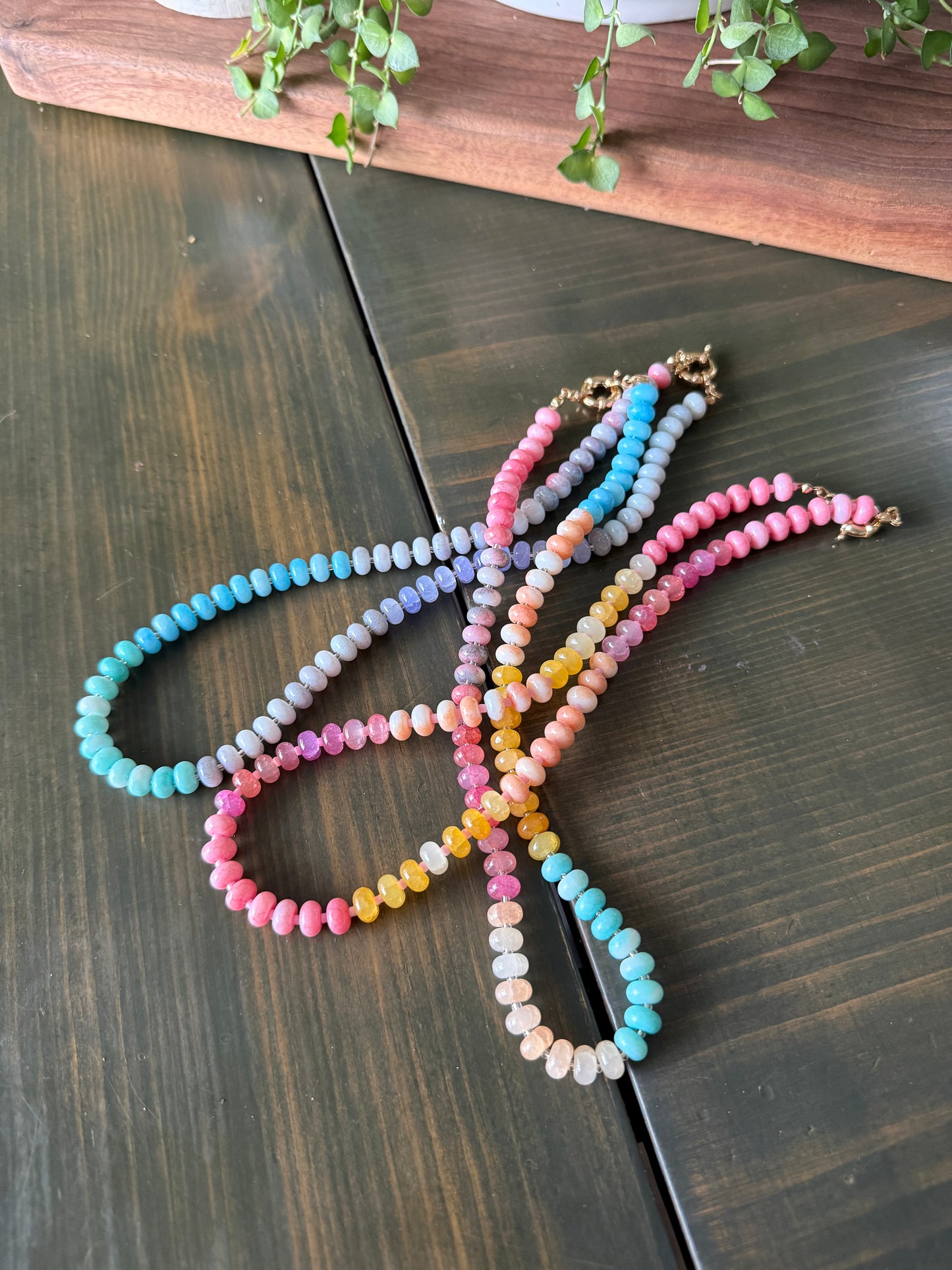 Pink Lemonade Beaded Necklace