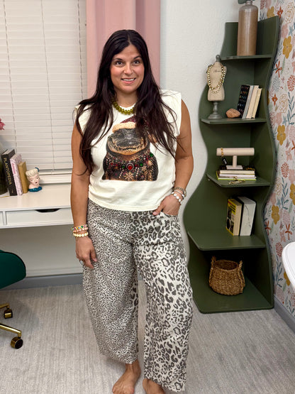 Jeweled Merry Gator Graphic Tank
